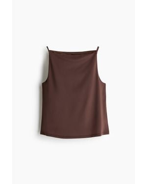 H&M Top À Bretelles Fines En Jersey - Marron