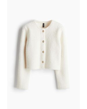 H&M Gilet En Tissu Bouclette - Blanc