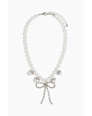 H&M Collier de perles fantaisie avec pendentif - Blanc
