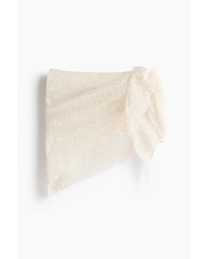 H&M Foulard En Dentelle De Coton - Blanc