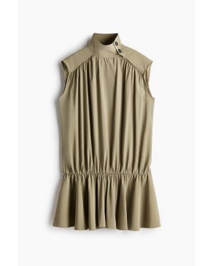 H&M Robe À Boutons Avec Jupe Évasée - Métallisé