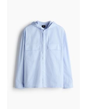 H&M Surchemise À Capuche - Bleu