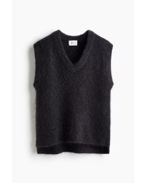 H&M Pull Sans Manches En Mohair Mélangé - Noir