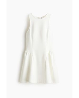 H&M Robe avec jupe évasée - Blanc