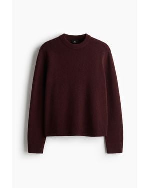 H&M Pull Regular Fit En Maille Fine De Laine - Rouge