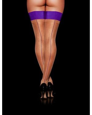 Honey Birdette Stay Up Stockings - Black