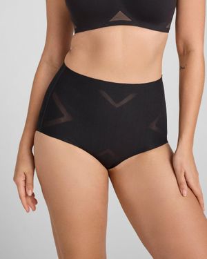 Honeylove Meshsculpt Mid-Waist Brief Underwear Shapewear For - Black