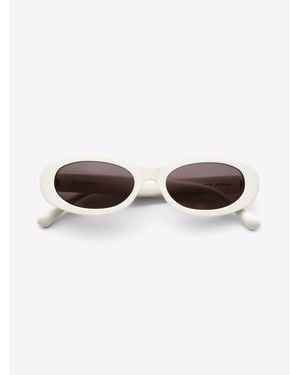 House of Dagmar Wide Oval Sunglasses - White