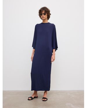 House of Dagmar Jersey Kimono Dress - Blue