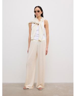 House of Dagmar Jersey Trousers - Natural
