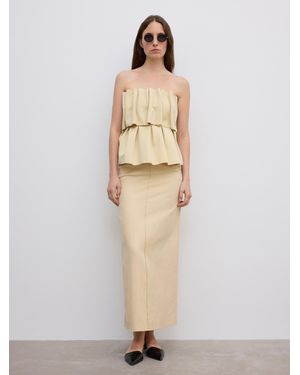 House of Dagmar Sculpted Tube Top - Natural