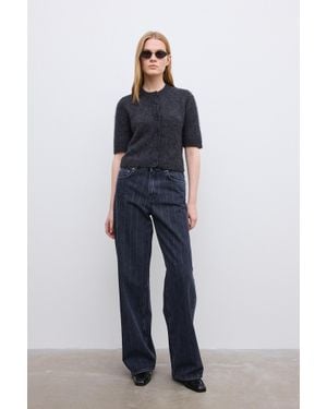 House of Dagmar Brushed Cardigan Top - Blue