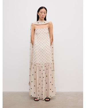 House of Dagmar Dot Slip Dress - Natural