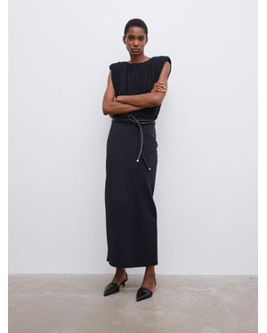 House of Dagmar Stretch Jersey Skirt - White