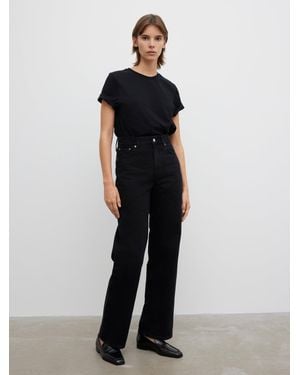 House of Dagmar Wide Leg Denim - Black