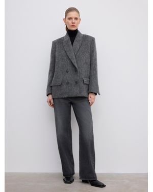 House of Dagmar Db Brushed Jacket - Grey