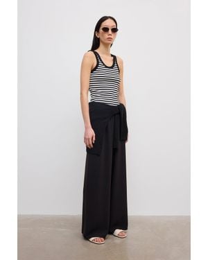 House of Dagmar Ribbed Tank Top - White