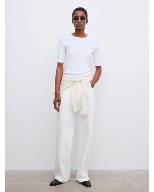 House of Dagmar Fitted Rib T-Shirt - White