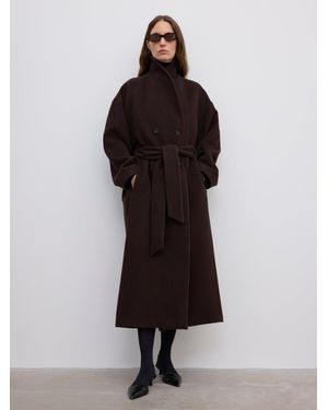 House of Dagmar Relaxed Wool Coat - Multicolour