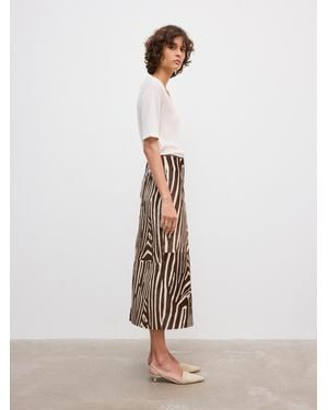 House of Dagmar Animal Print Skirt - White