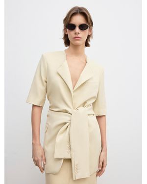House of Dagmar Deconstructed Blazer - Natural