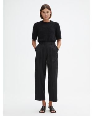 House of Dagmar Wide Suit Trousers Cropped - Black