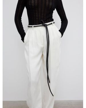 House of Dagmar Rope Leather Belt - Black