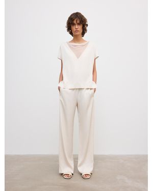 House of Dagmar Cap Sleeve Top - White