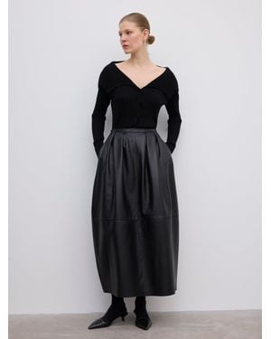 House of Dagmar Merino Rib Cardigan - Black