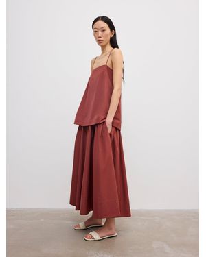 House of Dagmar Cotton Strap Dress - Red