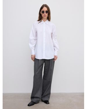 House of Dagmar Relaxed Poplin Shirt - White