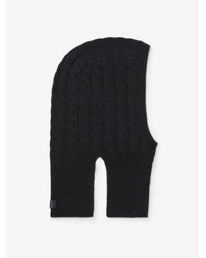 House of Dagmar Cashmere Blend Cable Balaclava - Blue
