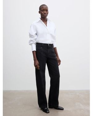 House of Dagmar Loose Fit Denim - White