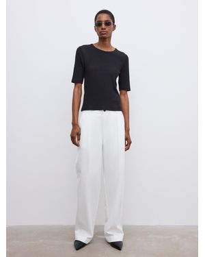 House of Dagmar Fitted Rib T-Shirt - White