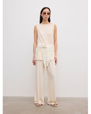House of Dagmar Sleeveless Top - Natural
