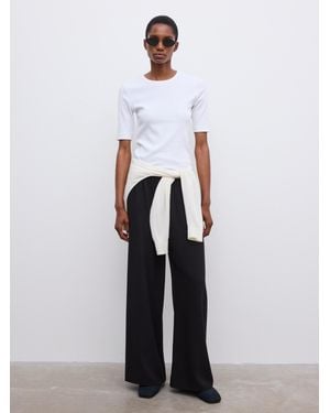House of Dagmar Fluid Crepe Trousers - White