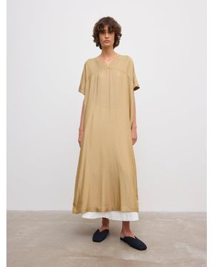 House of Dagmar Kaftan Dress Silk Mix - Natural