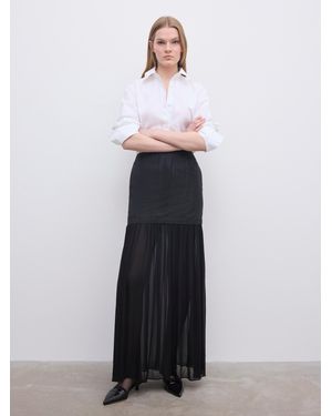 House of Dagmar Jacquard Maxi Skirt - White