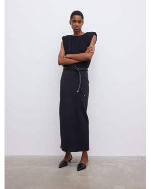 House of Dagmar Stretch Jersey Skirt - White