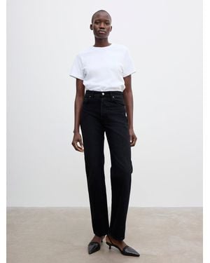 House of Dagmar Straight Leg Denim - White
