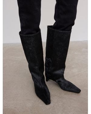 House of Dagmar Boot Pony Hair - Black