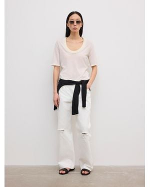 House of Dagmar Cashmere Knit Top - White