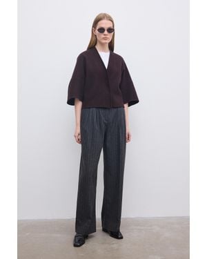 House of Dagmar Short Wool Cardigan - Blue