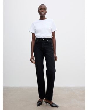 House of Dagmar Straight Leg Denim - White