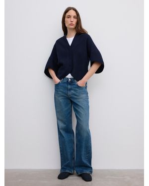 House of Dagmar Short Wool Cardigan - Blue