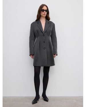 House of Dagmar Sculptural Coat - Grey