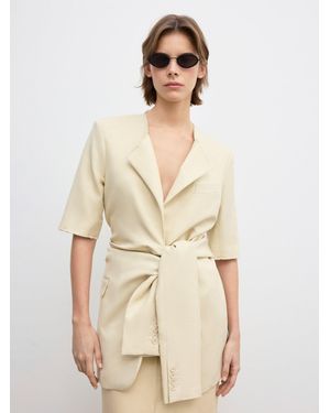 House of Dagmar Deconstructed Blazer - Natural