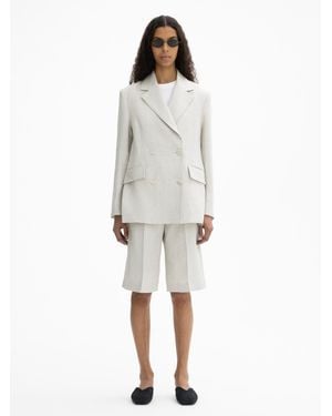 House of Dagmar Classic Linen Blazer - Grey