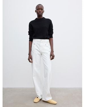 House of Dagmar Loose Fit Denim - White