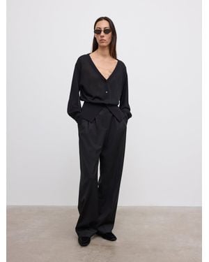 House of Dagmar Sheer Knit Cardigan - Black
